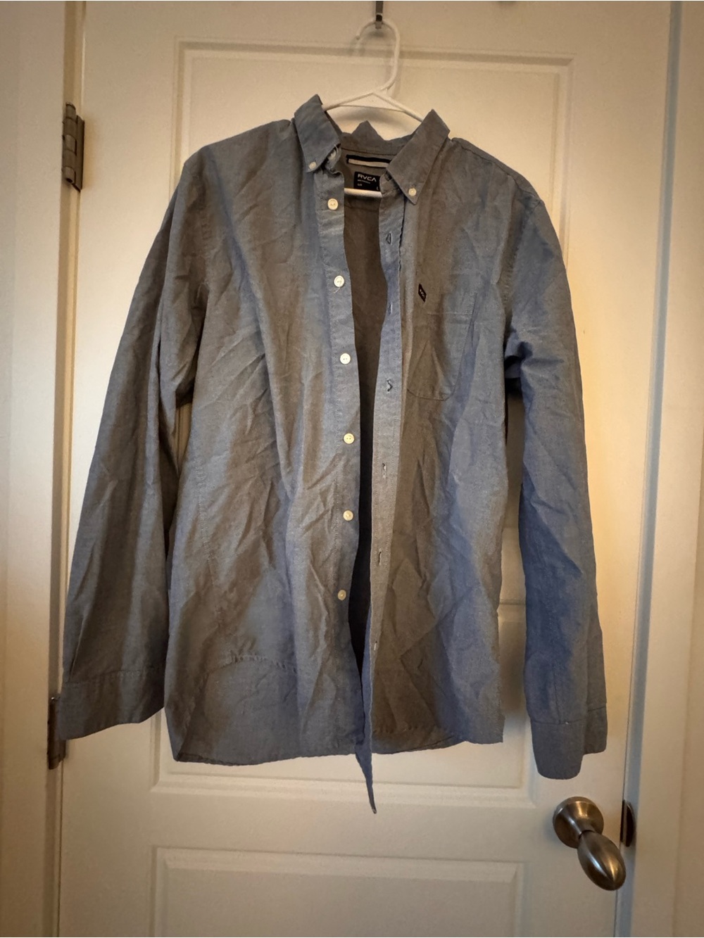 RVCA Light Blue Button-Up Shirt Jacket
